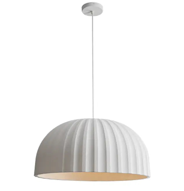 Whitney Ribbed Single Light Pendant in Two Sizes - D600