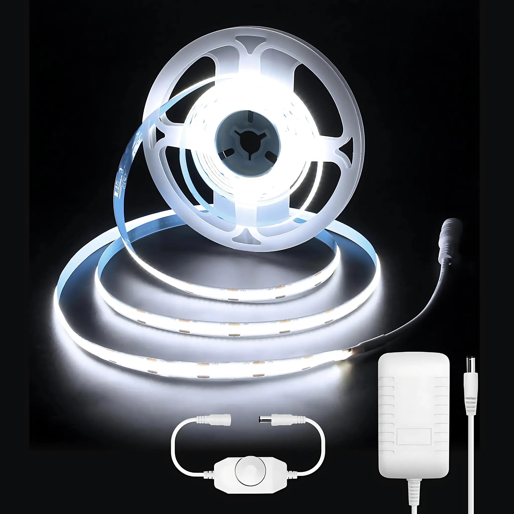 5m Dimmable Dotless Cob Led Strip Light Kit 12w - Daylight