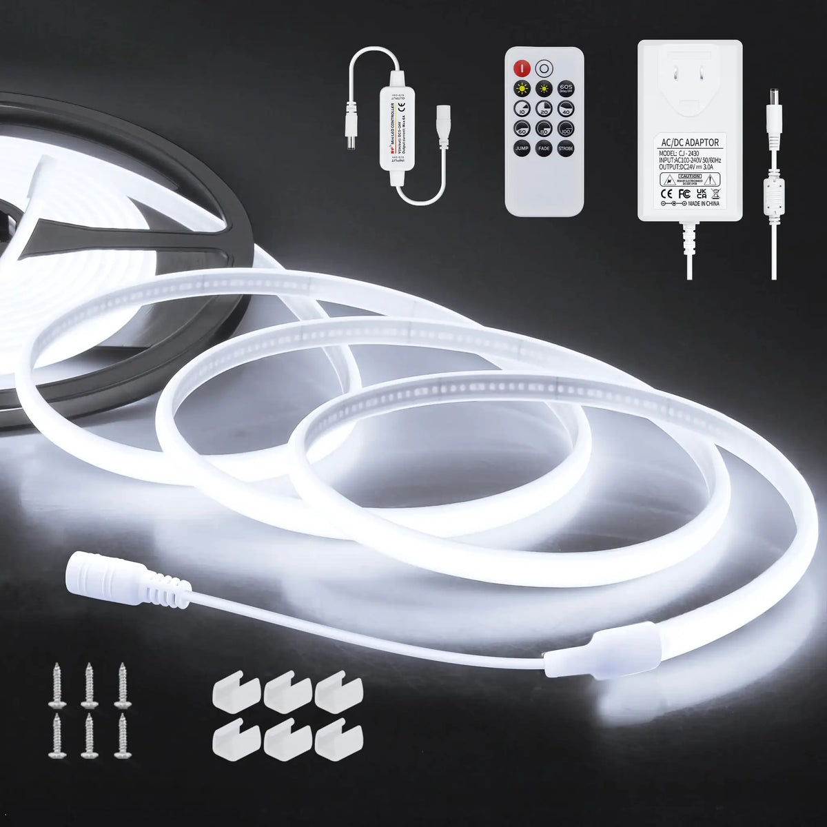 Ip67 Led Light IP67 Dotless COB Waterproof LED Strip Light Kit 5M