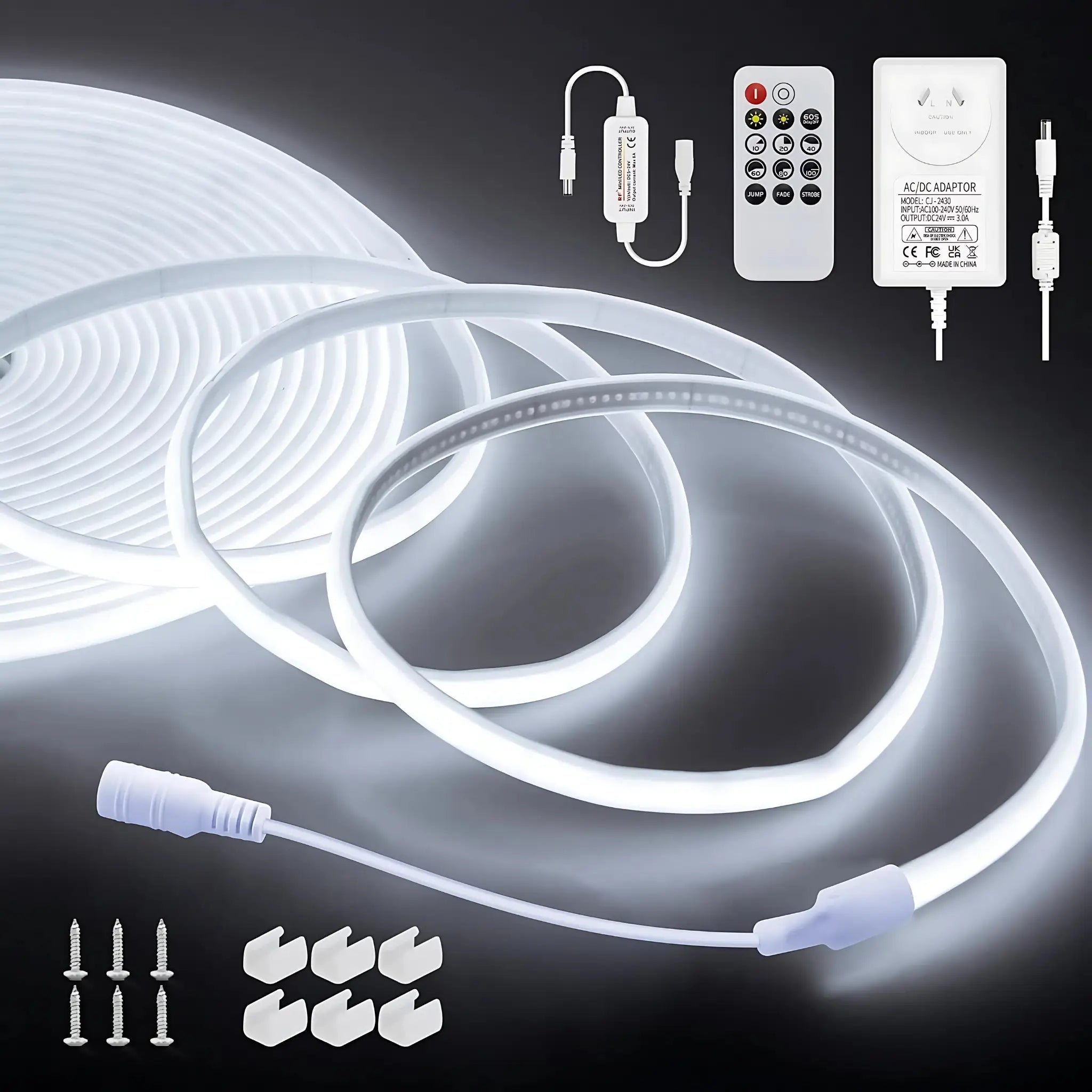 Waterproof Ip67 Led Strip Light Kit 6000k Dimmable - Daylight