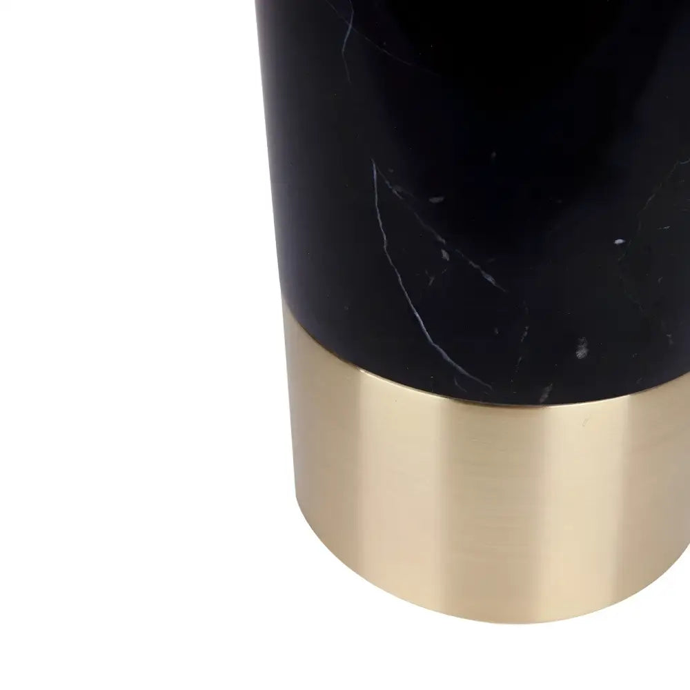 CAFE LIGHTING & LIVING Table Lamp Paola Marble Table Lamp - Black w White Shade B12272