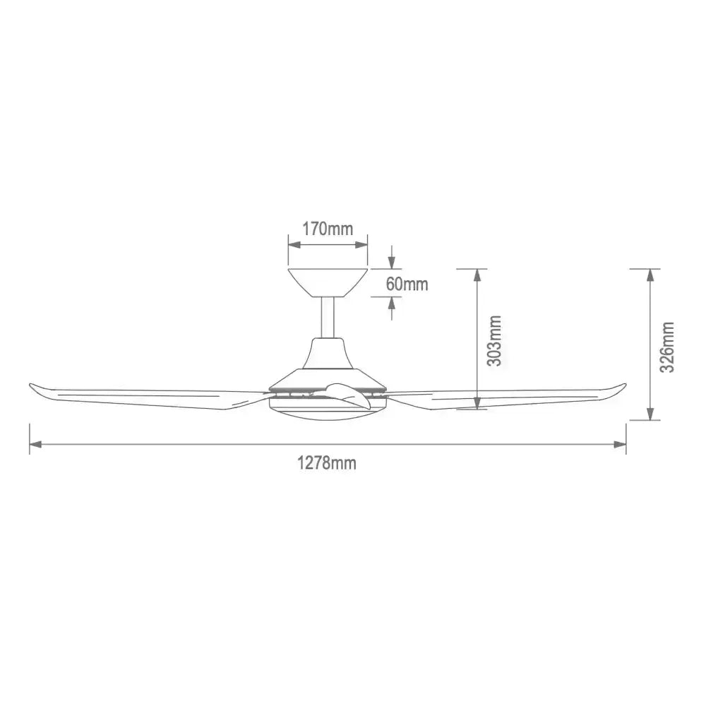 Motion 52” Dc Ceiling Fan with Remote Control Domus