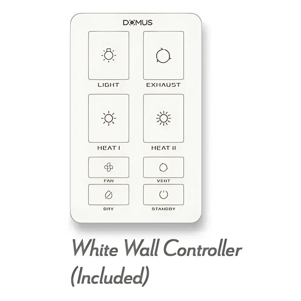 Domus Airsway White 6-In-1 Premium PTC Bathroom Heater - 3 in 1 bathroom heat
