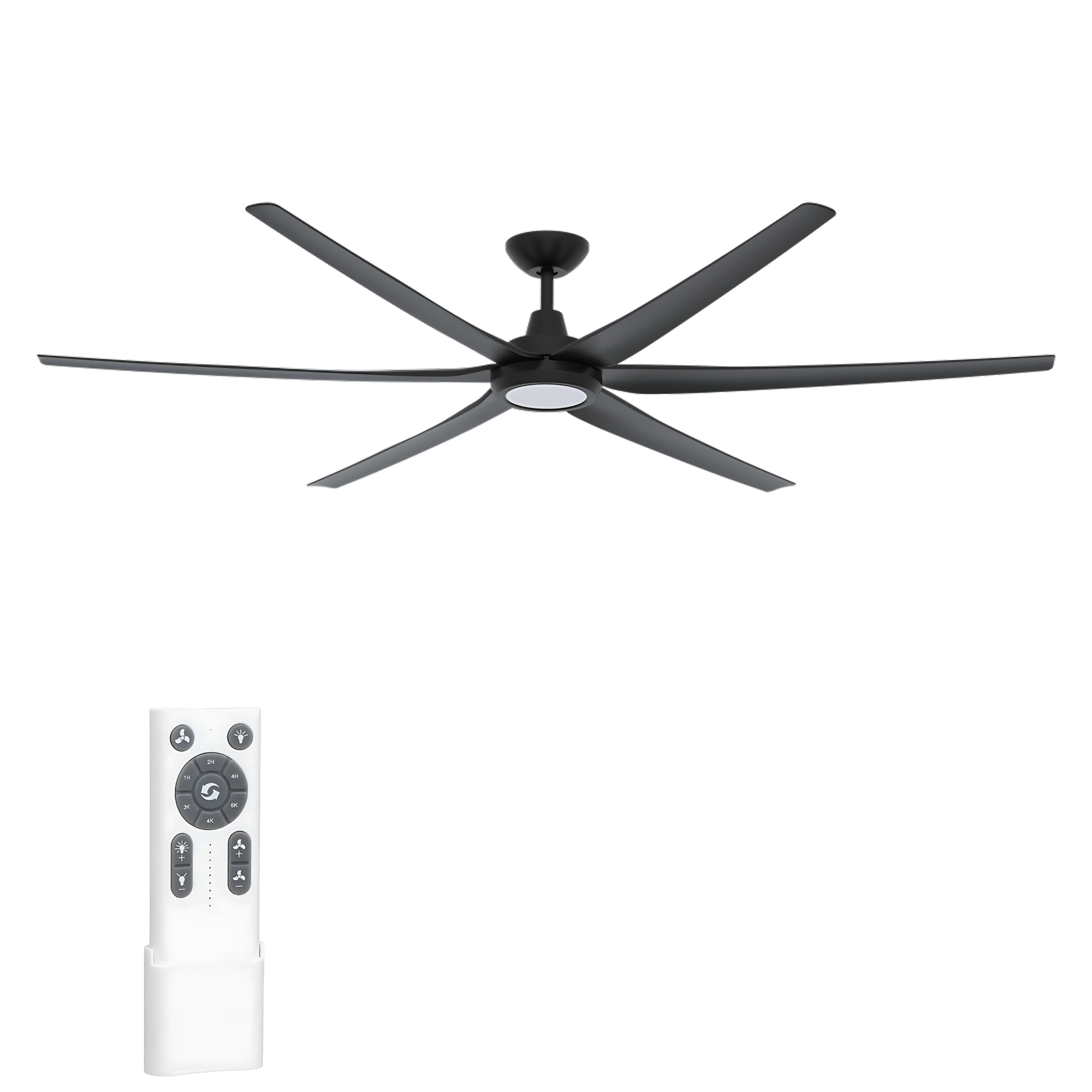 Green Earth Lighting Australia Ceiling Fan GLIDE 80" Black DC Ceiling Fan with Remote & CCT LED Light 60162