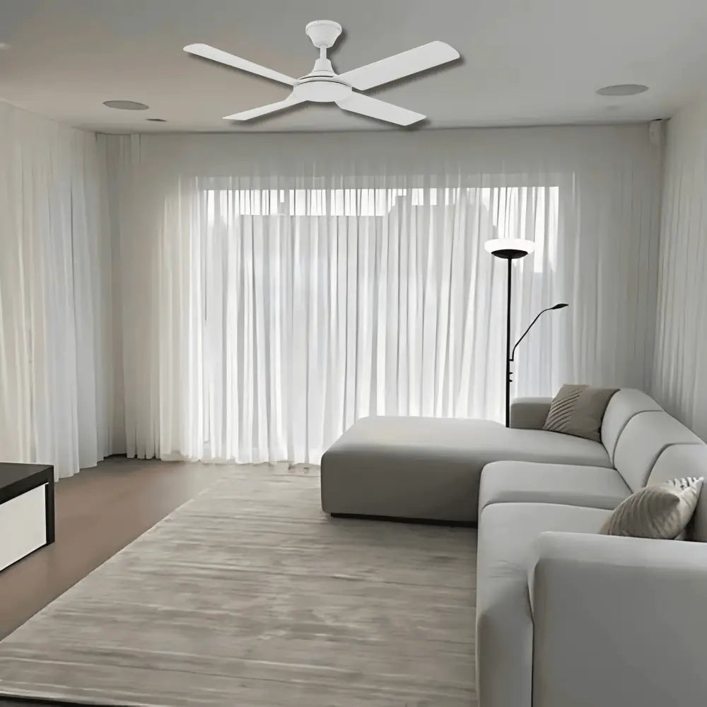 Green Earth Lighting Australia Ceiling Fan FRESCO IP66 52" White DC Ceiling Fan with Remote 60081