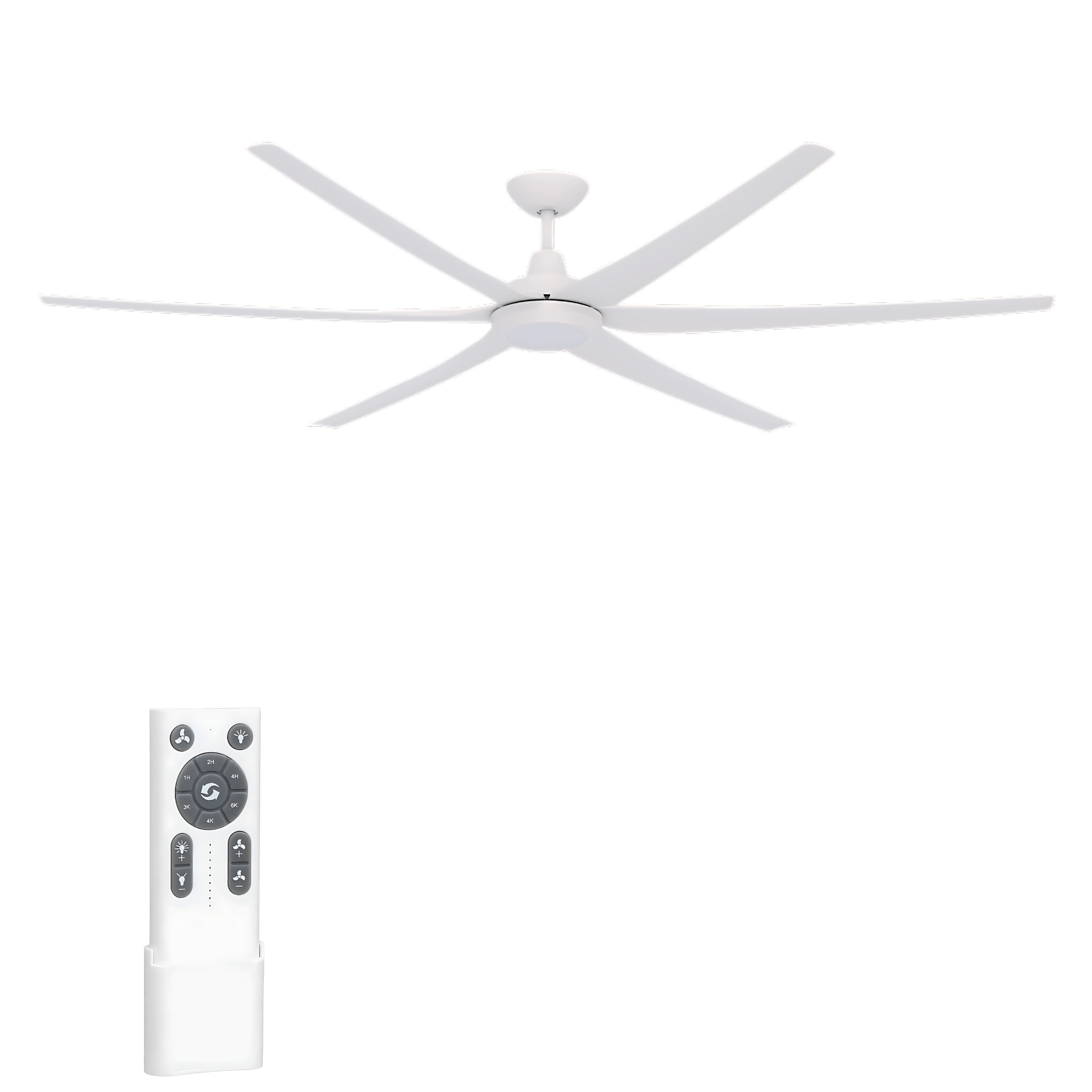 Green Earth Lighting Australia Ceiling Fan GLIDE 80" White DC Ceiling Fan with Remote & CCT LED Light 60161