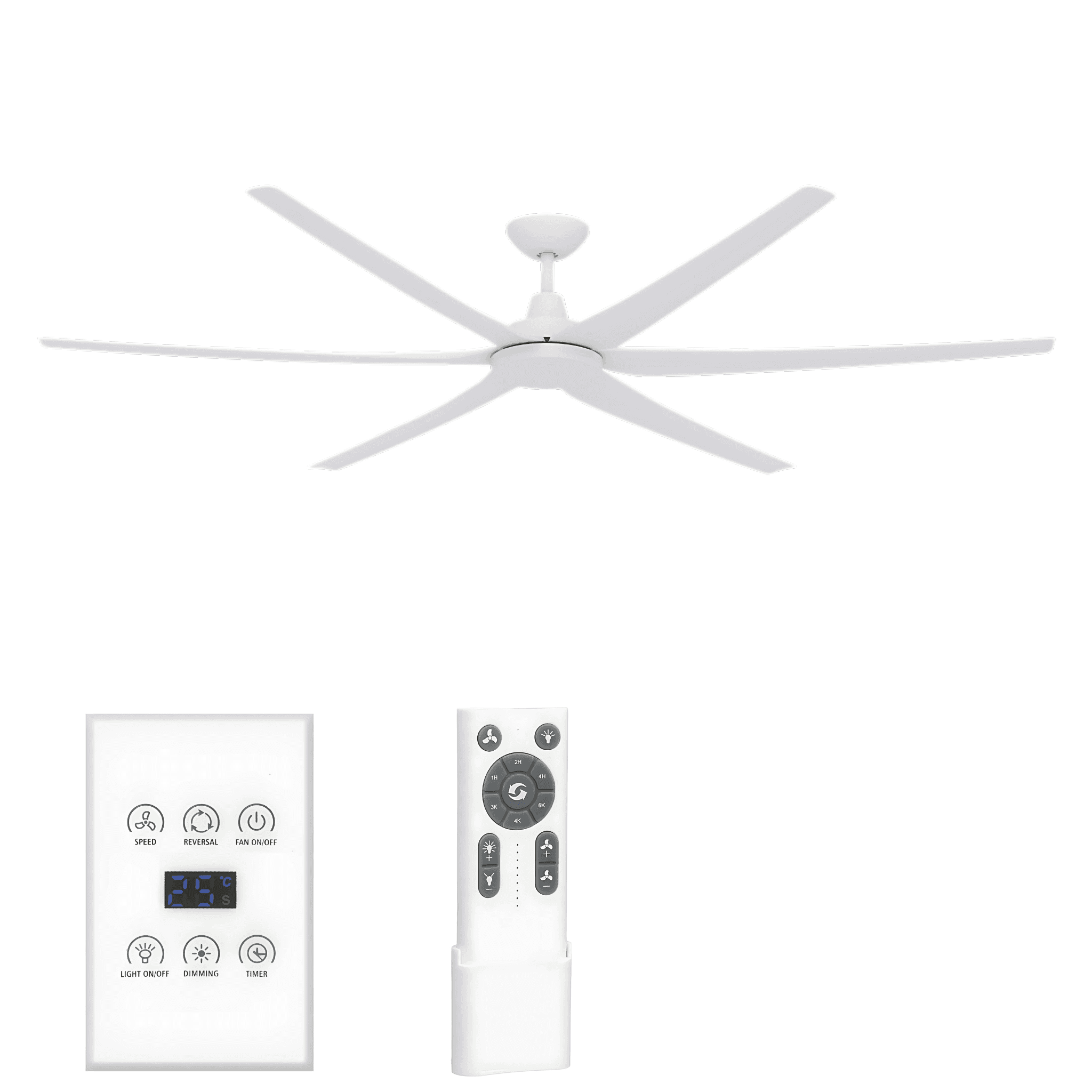 Green Earth Lighting Australia Ceiling Fan GLIDE 80" White DC Ceiling Fan with Remote & Wall Control 60156 + CFA-WDC1