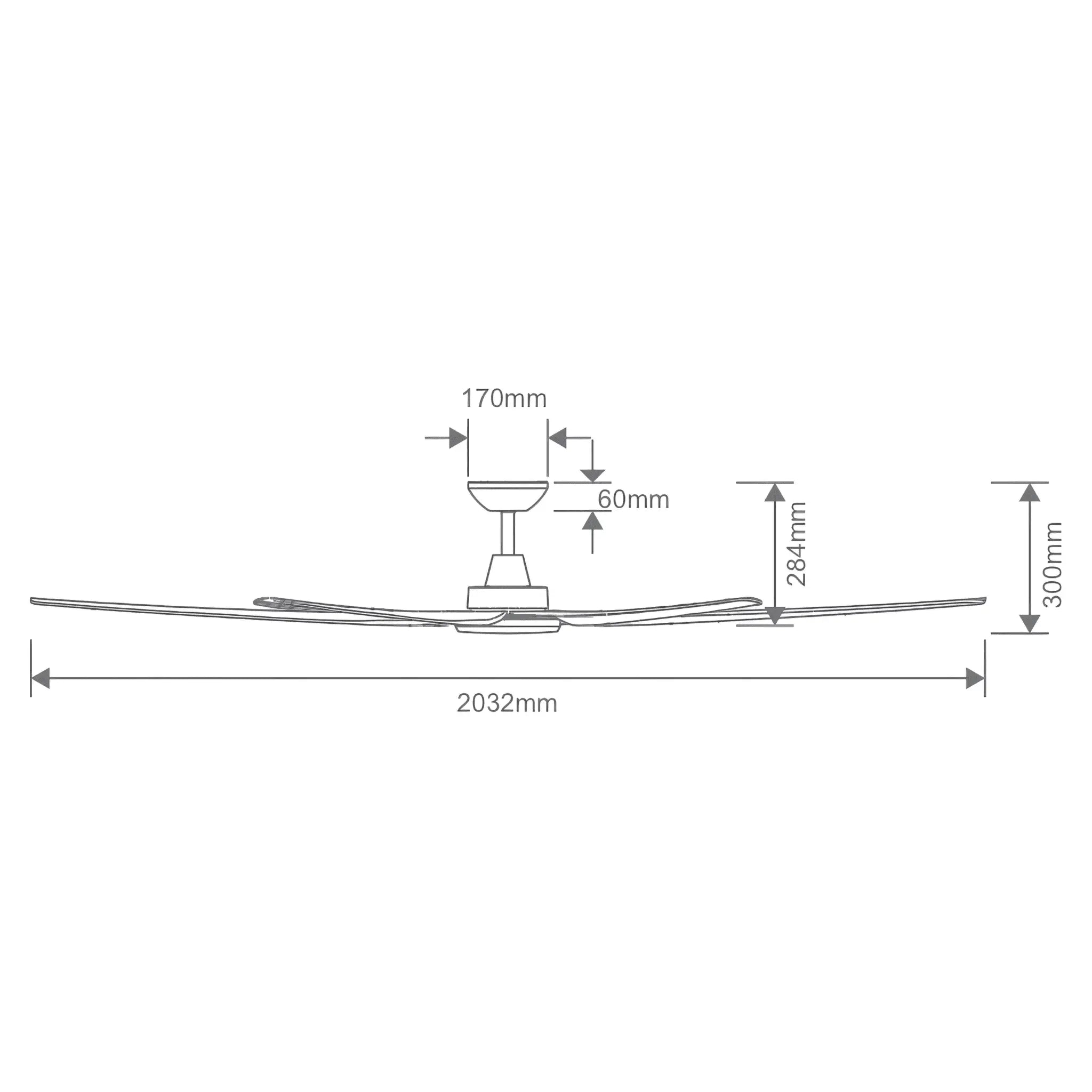 Domus Glide 80 Inch Dc Ceiling Fan with Remote