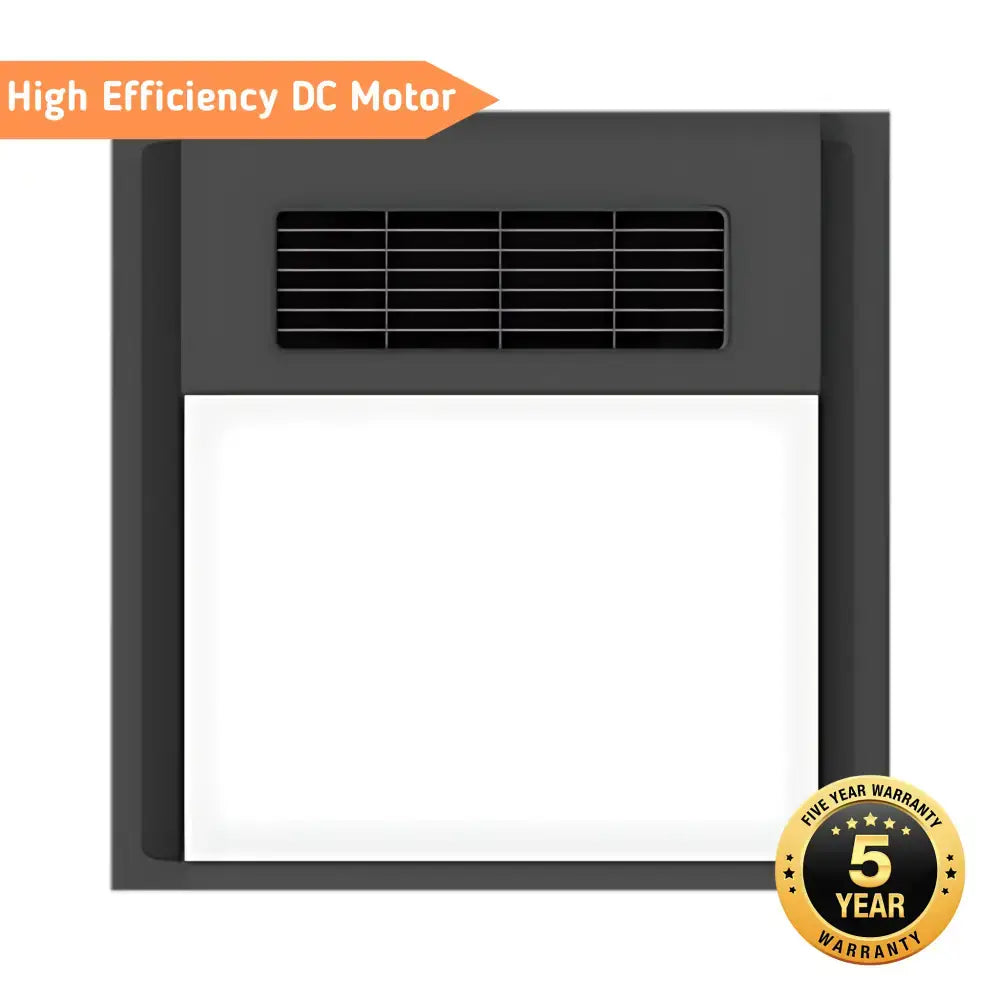 Domus Heatcore Black 4-in-1 Bathroom Heater Retrofit & PTC Technology - 3 in 1 bathroom heat