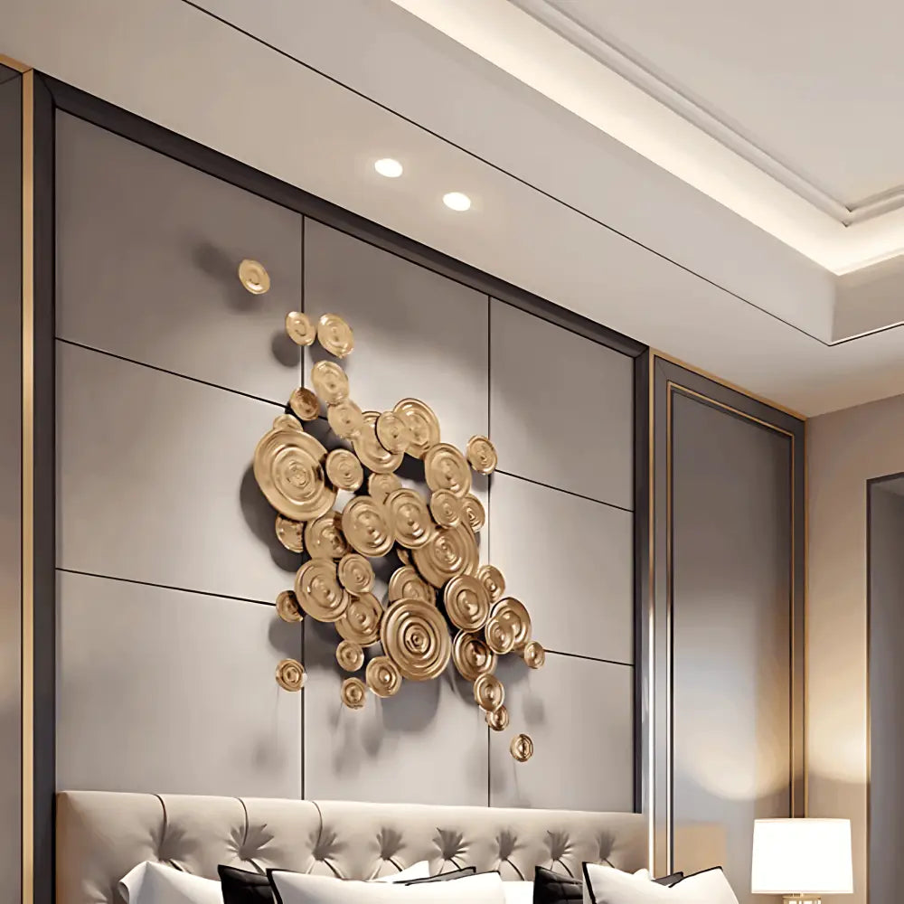 Gold domus swap-8-step 8w led downlight with petal wall art display