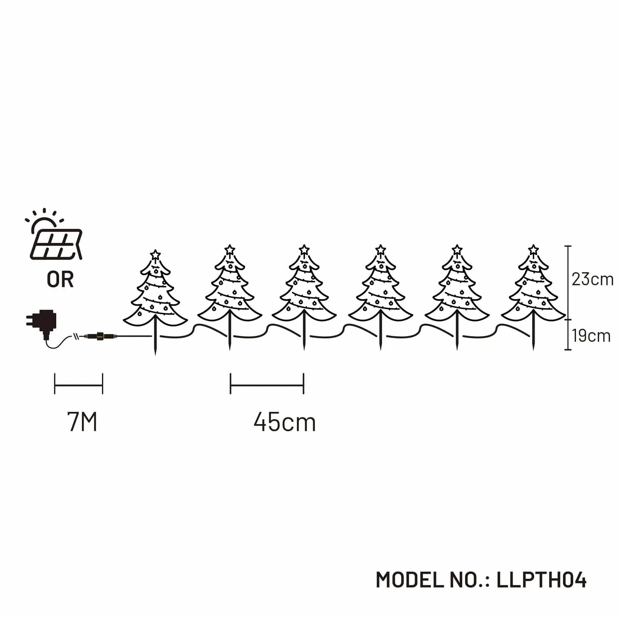 Dual Power Set of 6 Lexi Lighting Led Tree Stakes