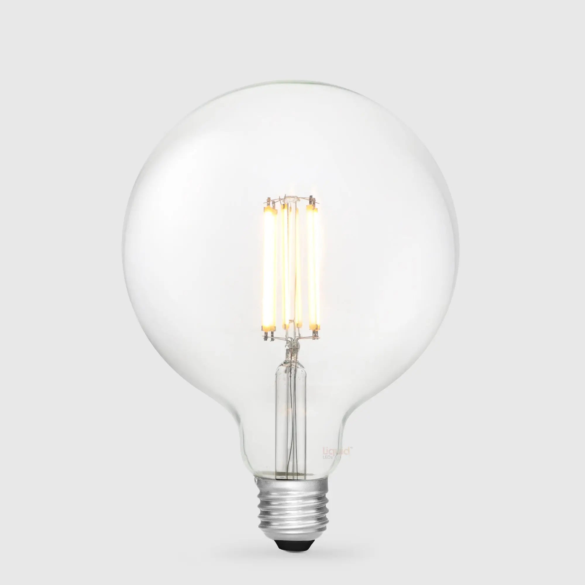 Clear glass 11w led g125 filament globe e27 3000k with visible filaments dimmable warm white bulb