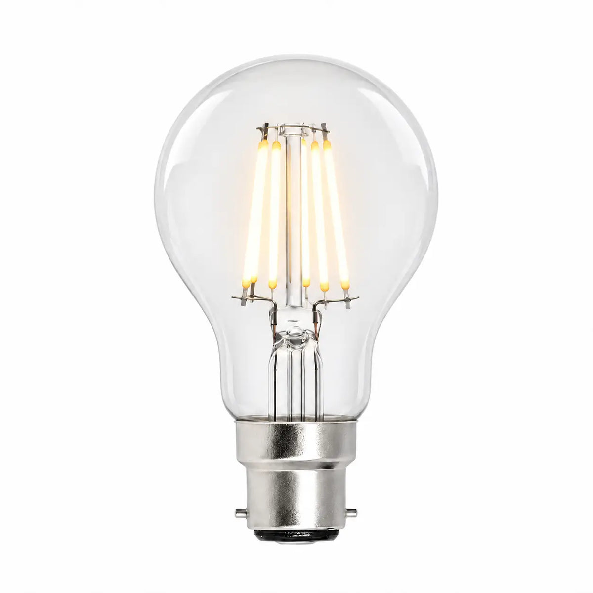 Dulora 8W 12-24V AC/DC B22 Clear A60 GLS LED Bulb 2700K Warm White