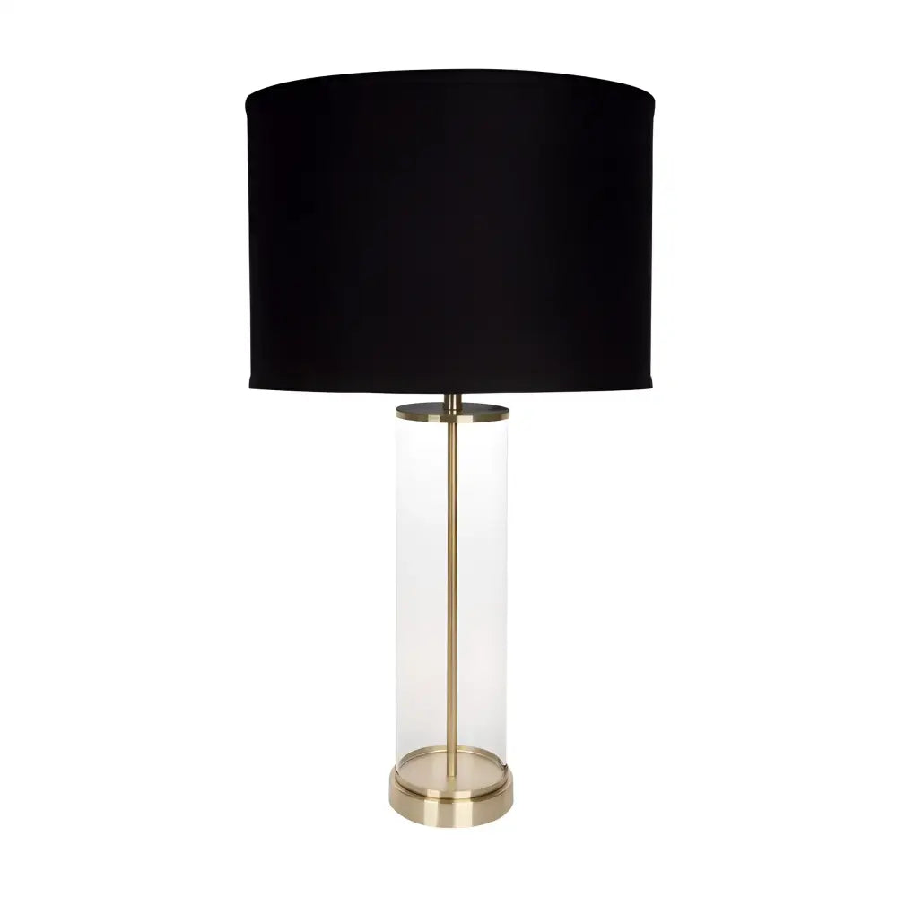 CAFE LIGHTING & LIVING Table Lamp East Side Table Lamp - Brass with Black Shade 12376