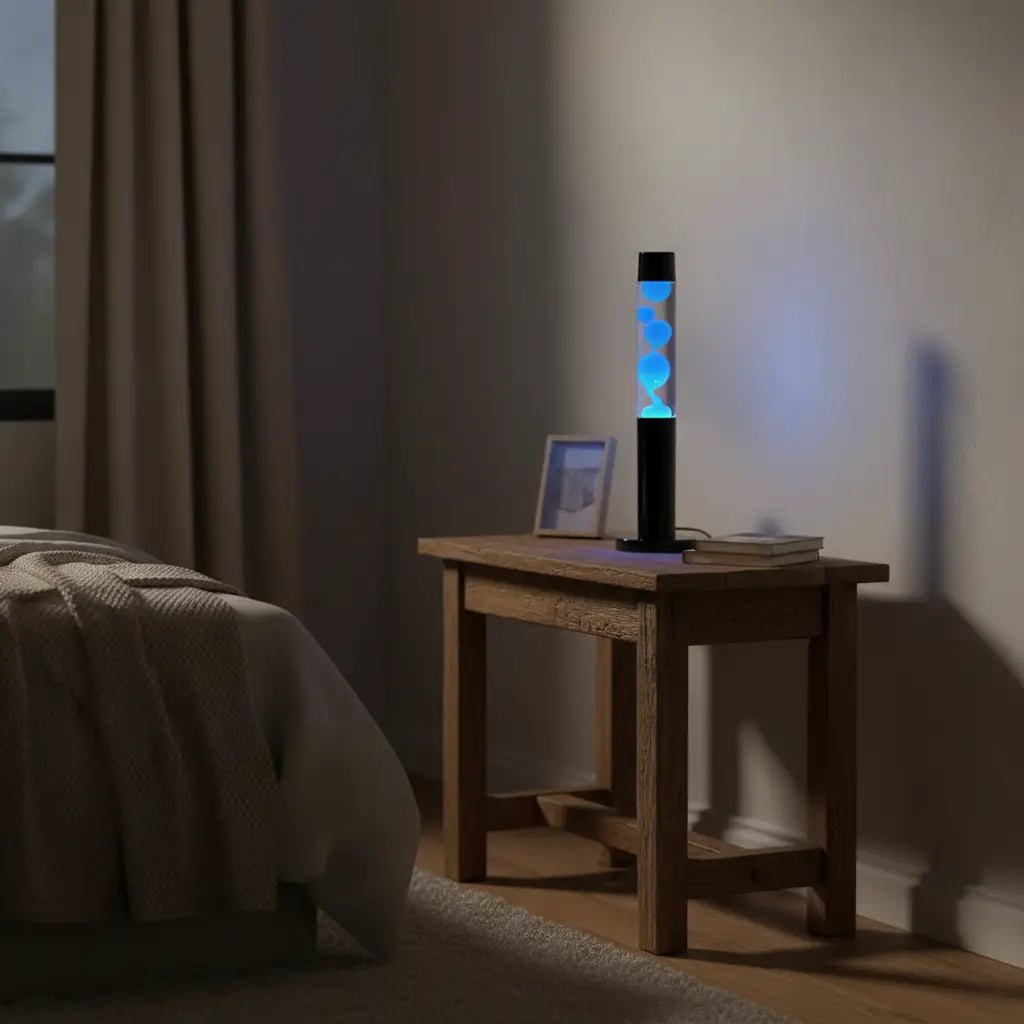 Electric Blue Column Motion Lava Lamp