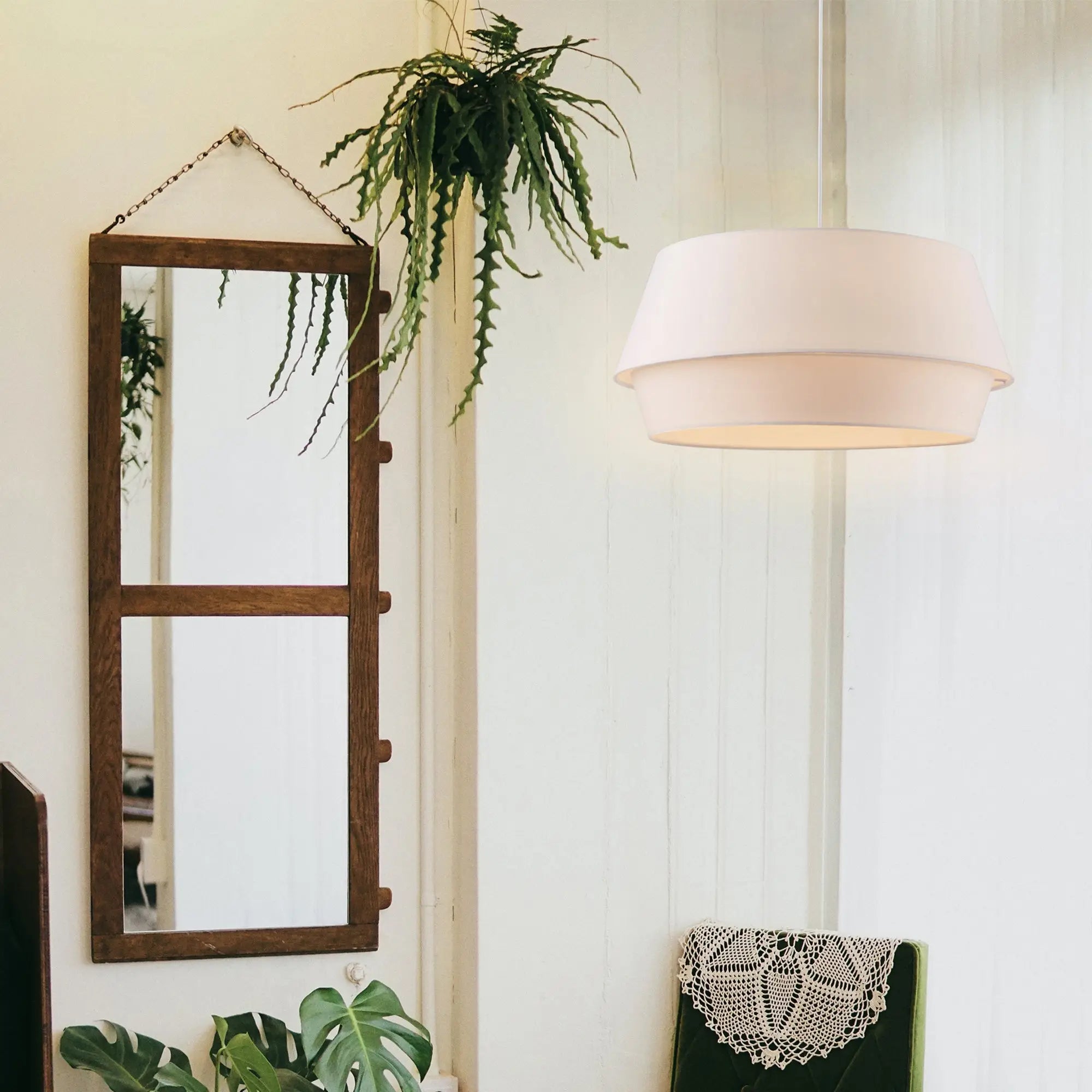 Elisa Linen Colour Single Pendant Light Lexi Lighting