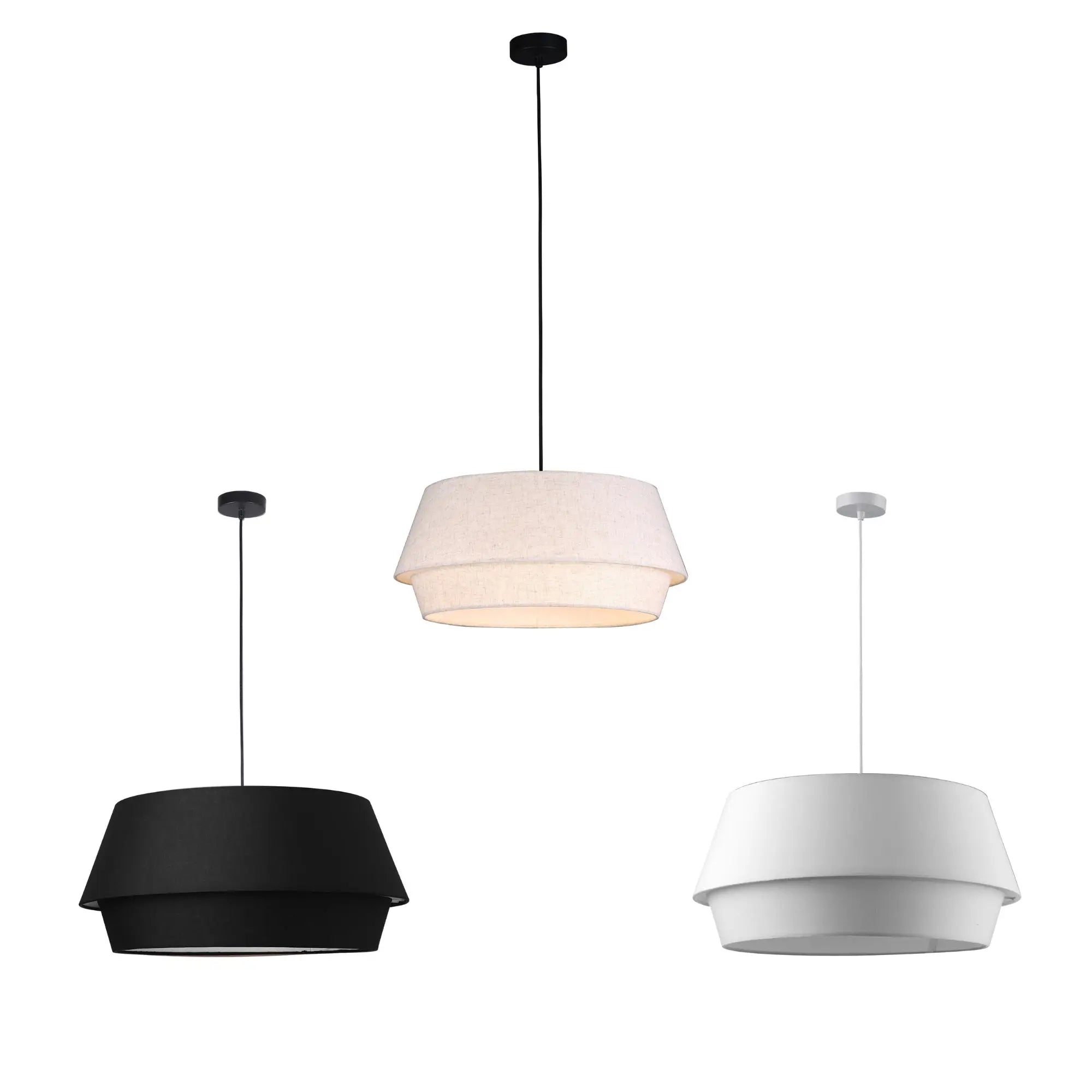 Elisa Pendant Light - Black, White or Linen