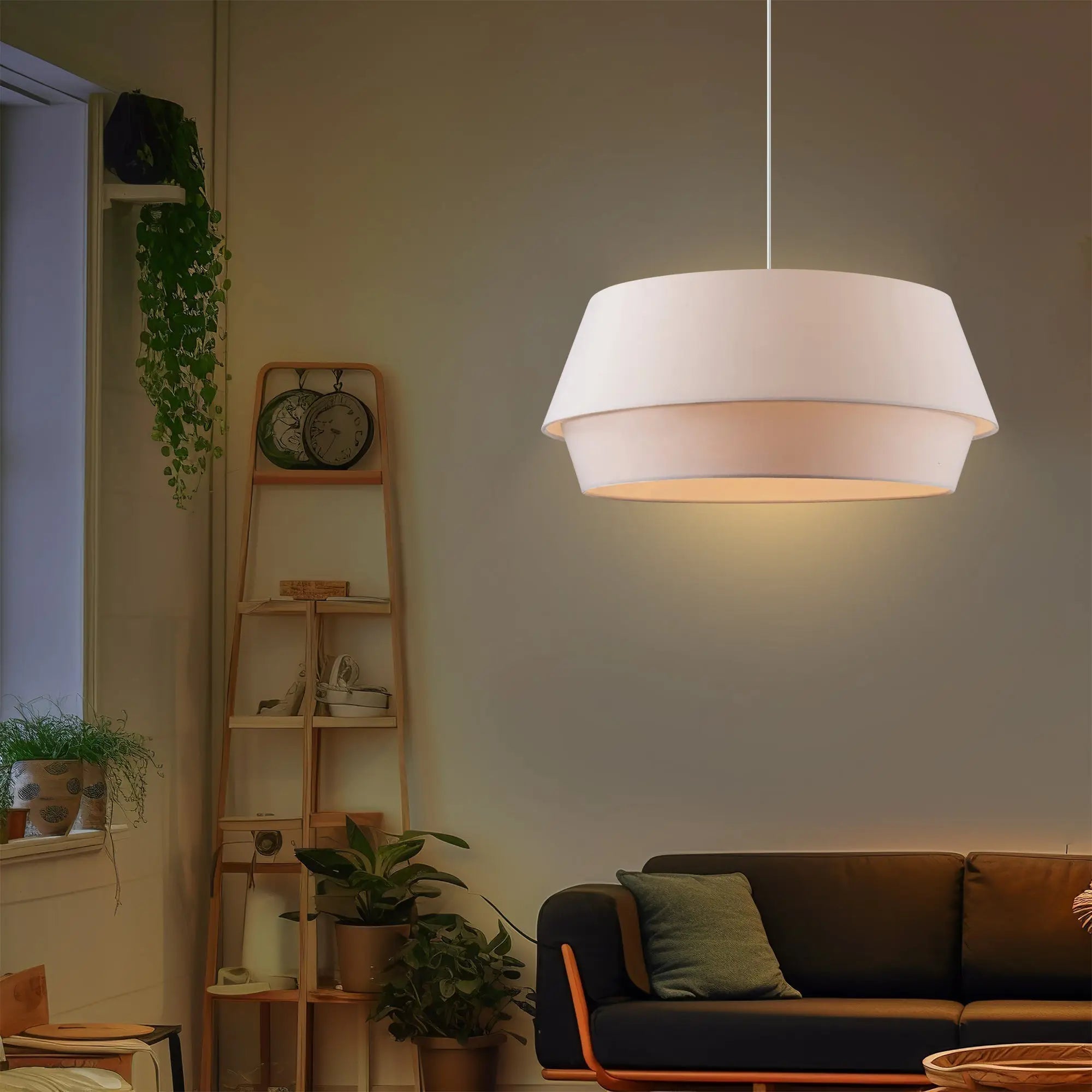 Elisa Linen Colour Single Pendant Light Lexi Lighting