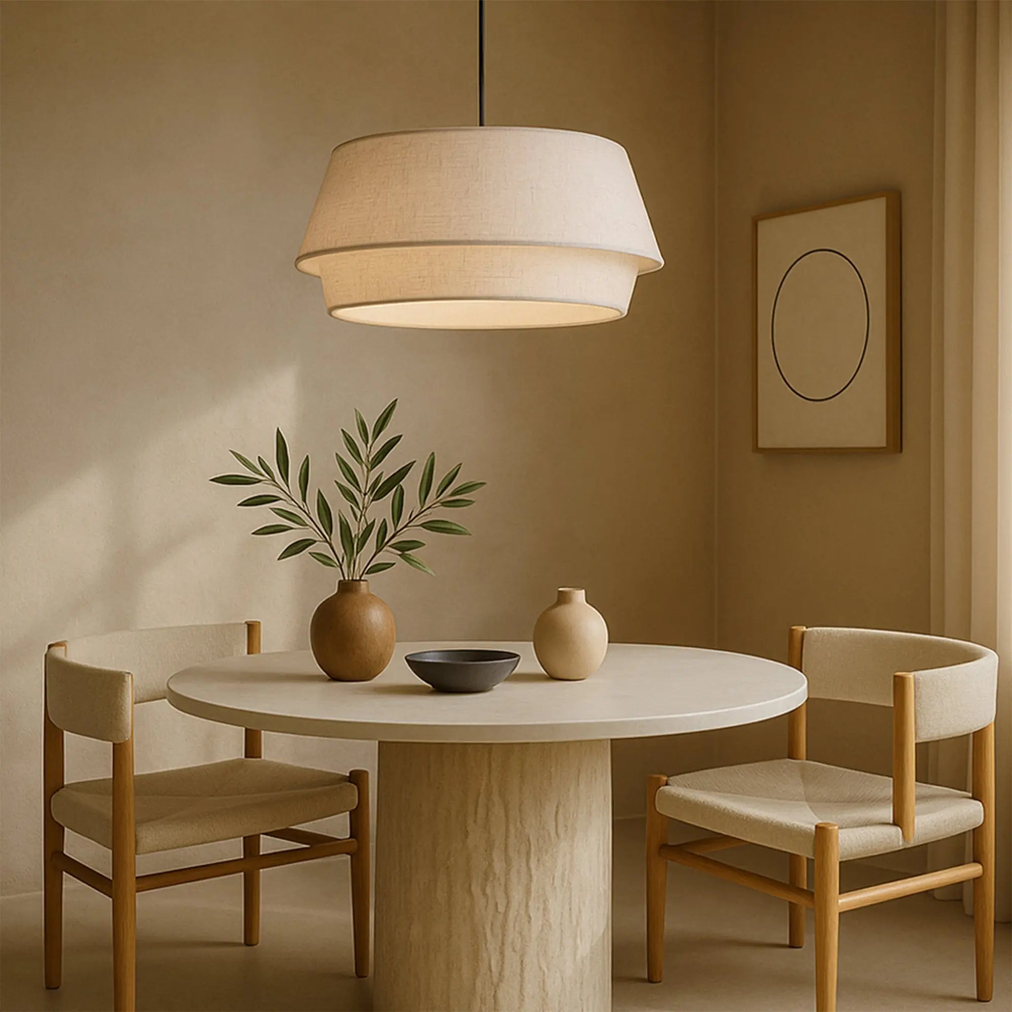 Elisa Linen Colour Single Pendant Light Lexi Lighting