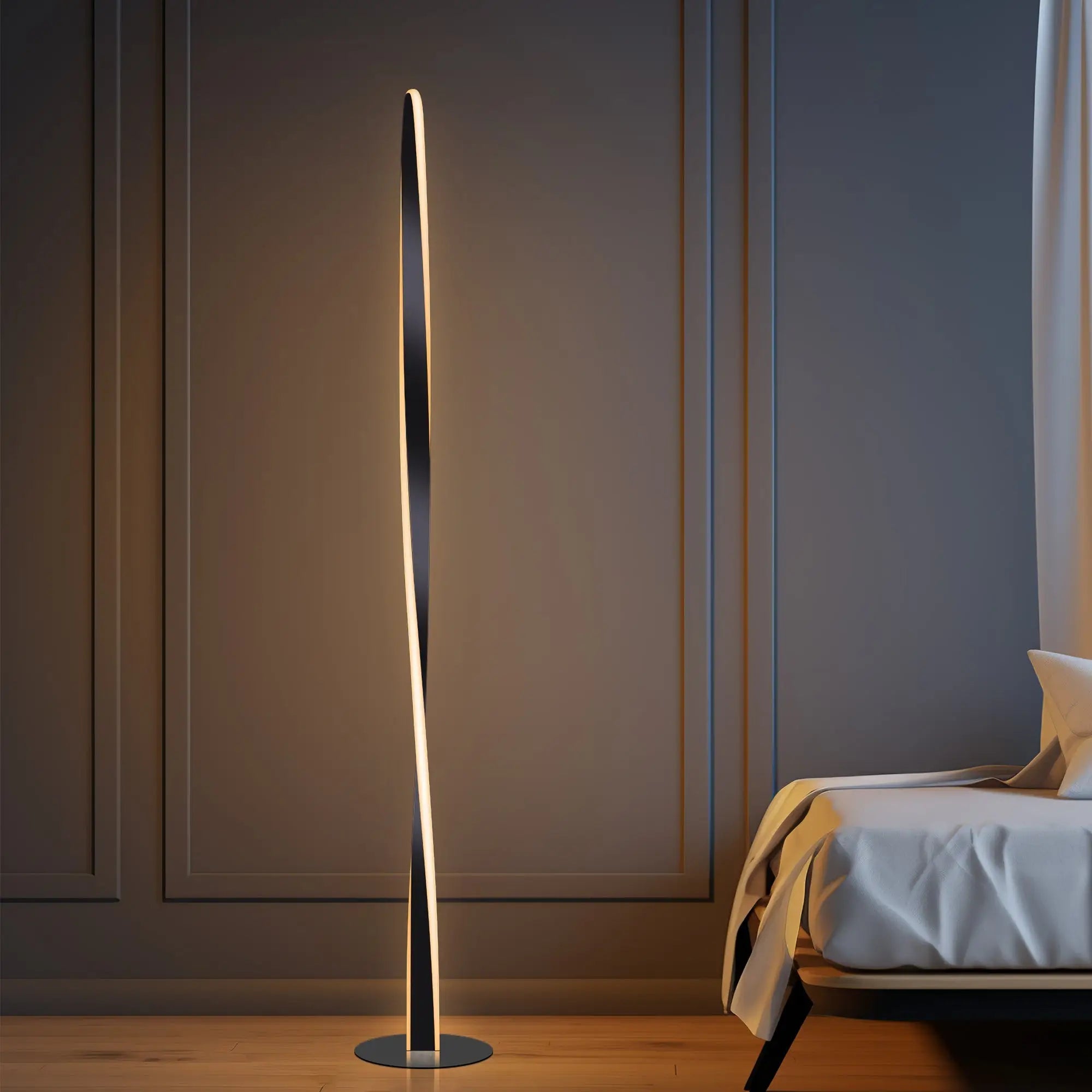 Enhalus Led Floor Lamp - Black Lexi Lighting
