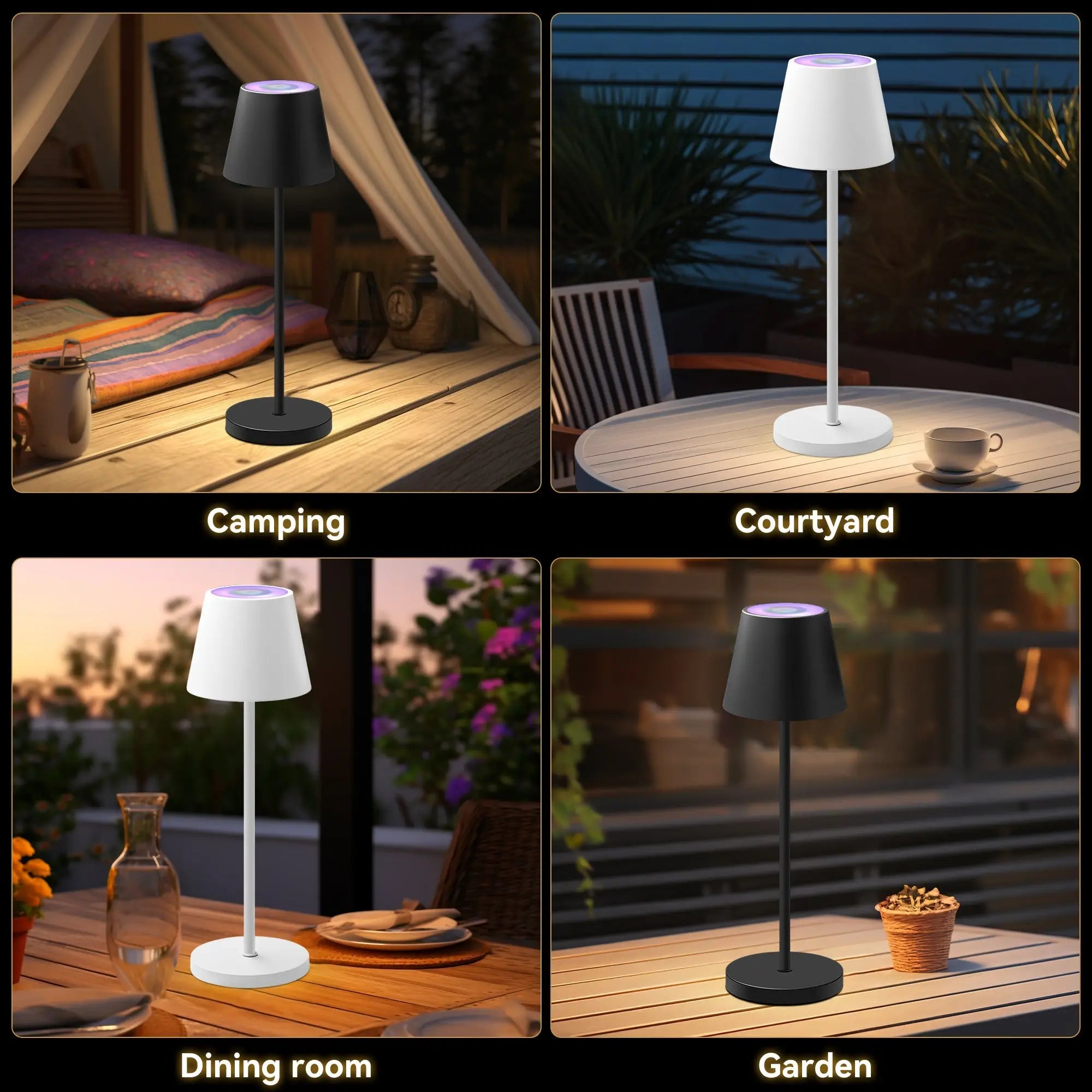 Enoki Portable RGB Table Lamp - Black