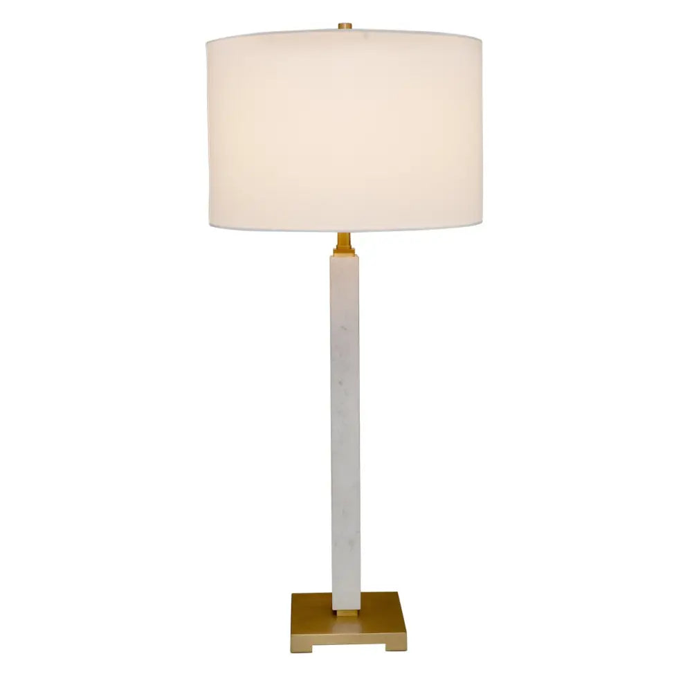 Green Earth Lighting Australia Table Lamp Essex Marble Table Lamp - White B12450