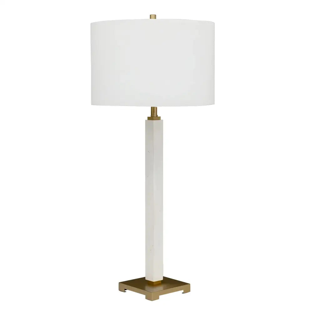 Green Earth Lighting Australia Table Lamp Essex Marble Table Lamp - White B12450