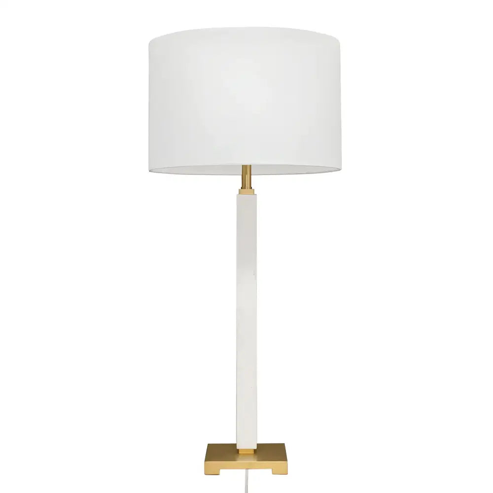 Green Earth Lighting Australia Table Lamp Essex Marble Table Lamp - White B12450