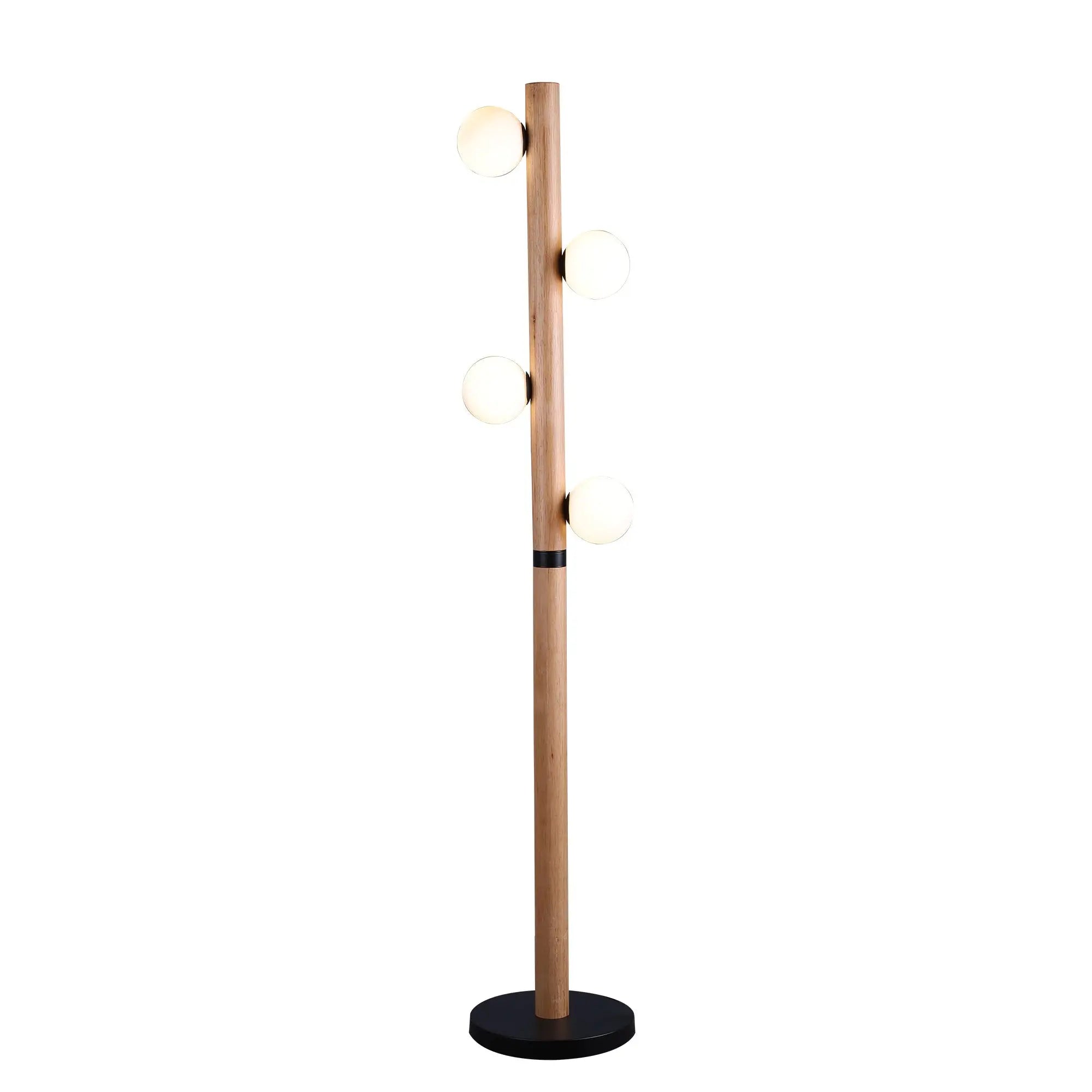 Lexi Lighting Evie floor lamp with five spherical glass shades