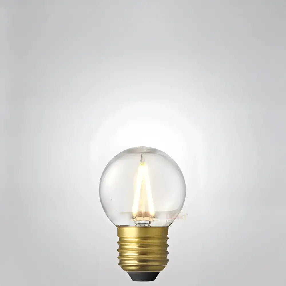 LiquidLEDs Lighting Edison Bulbs Festoon Bulb 1W Fancy Round Shatterproof LED Light Bulb in Extra Warm White F127-G45-C-22K