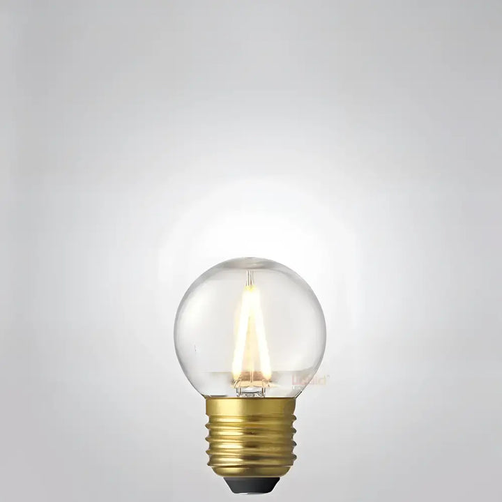 LiquidLEDs Lighting Edison Bulbs Festoon Bulb 1W Fancy Round Shatterproof LED Light Bulb in Extra Warm White F127-G45-C-22K