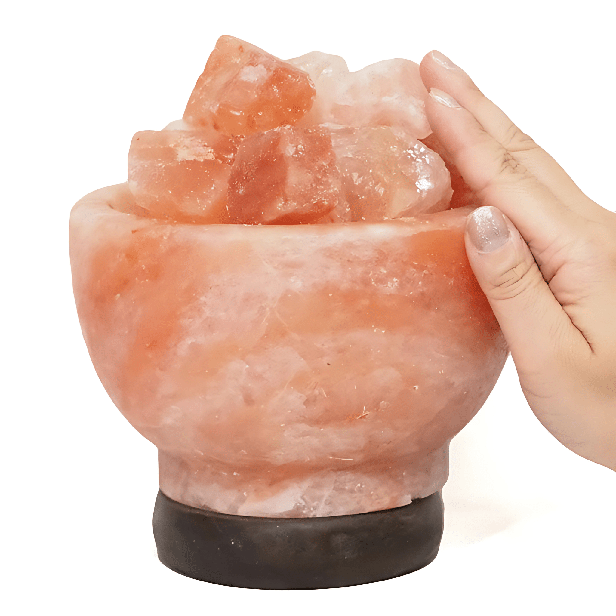 Green Earth Lighting Australia Home & Garden > Lighting > Night Lights & Ambient Lighting Fire Bowl Himalayan Salt Lamp – Timber Base (12V – 12W) Fire Bowl