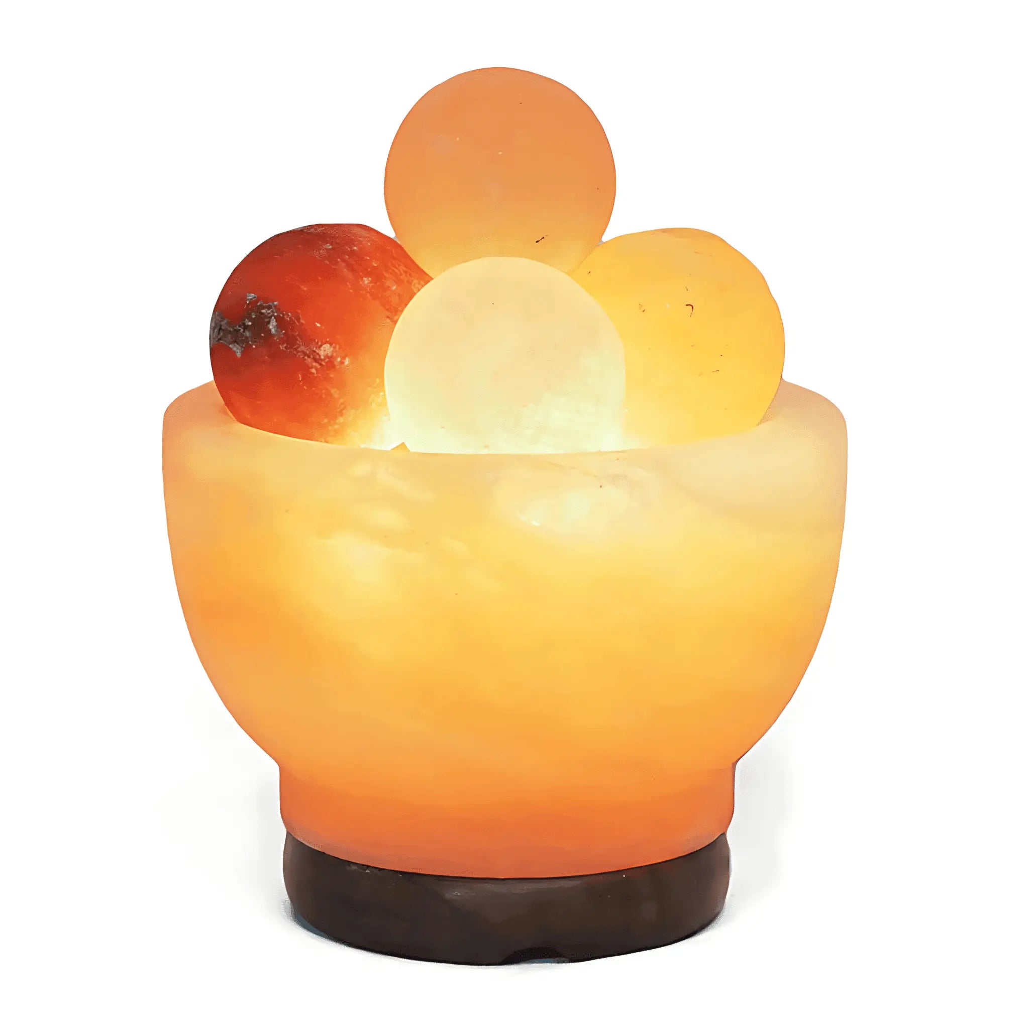 Fire Bowl Himalayan Salt Lamp with Pink Salt Spheres