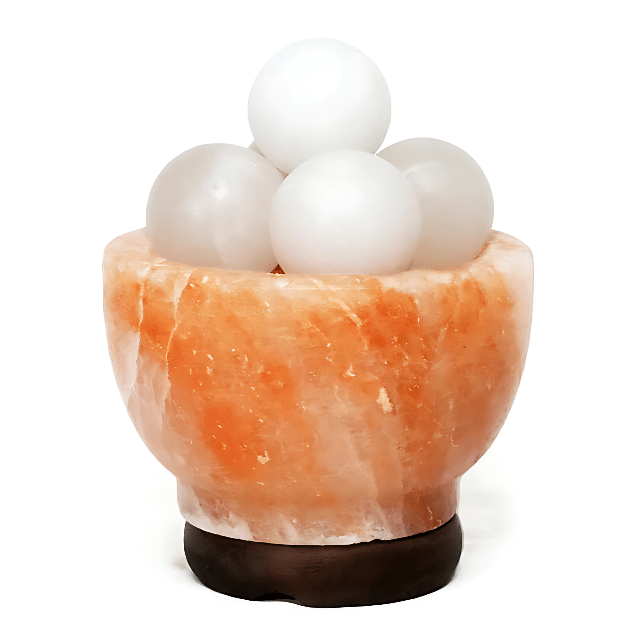 Green Earth Lighting Australia Home & Garden > Lighting > Night Lights & Ambient Lighting Fire Bowl Himalayan Salt Lamp with White Salt Spheres (12V-12W) White Salt Spheres