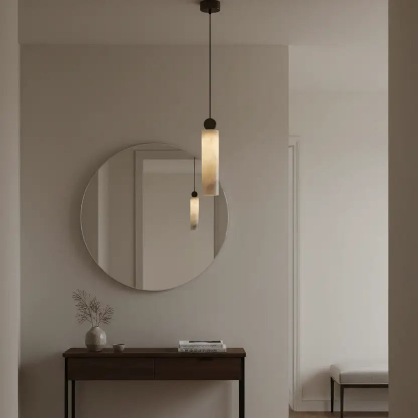 Florence Alabaster Stone Spanish Marble Pendant Light