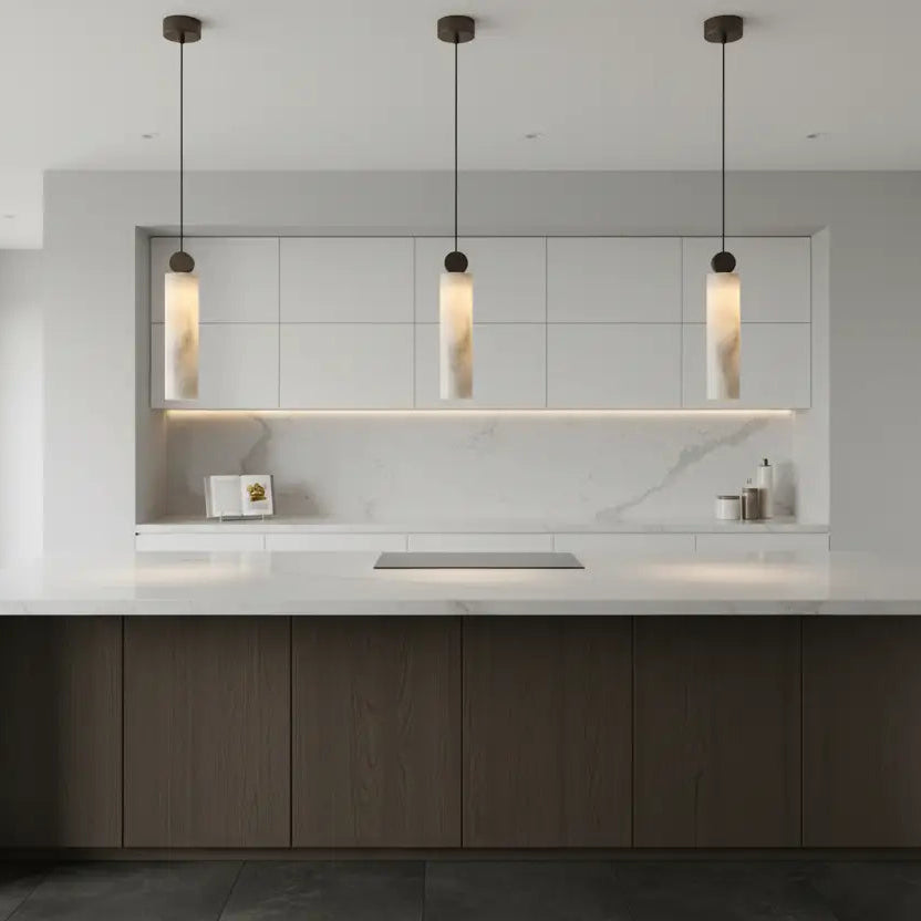 Florence Alabaster Stone Spanish Marble Pendant Light