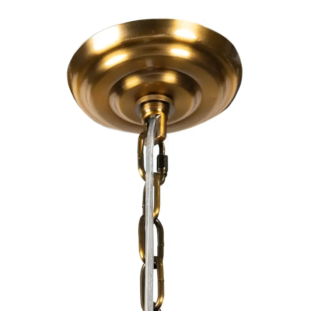 Green Earth Lighting Australia Home & Garden > Lighting Florence Antique Brass 6 Light Alabaster Pendant 20812