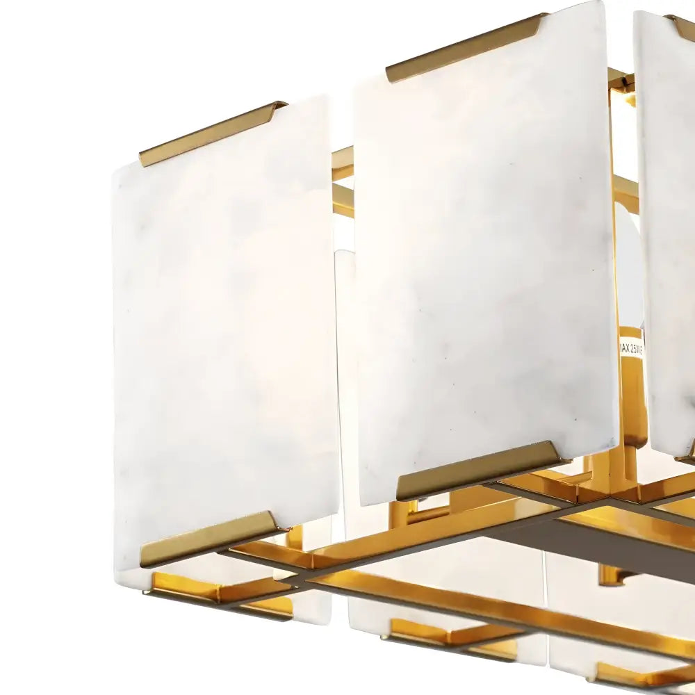 Green Earth Lighting Australia Home & Garden > Lighting Florence Antique Brass Alabaster 16 Light Linear Pendant 20778