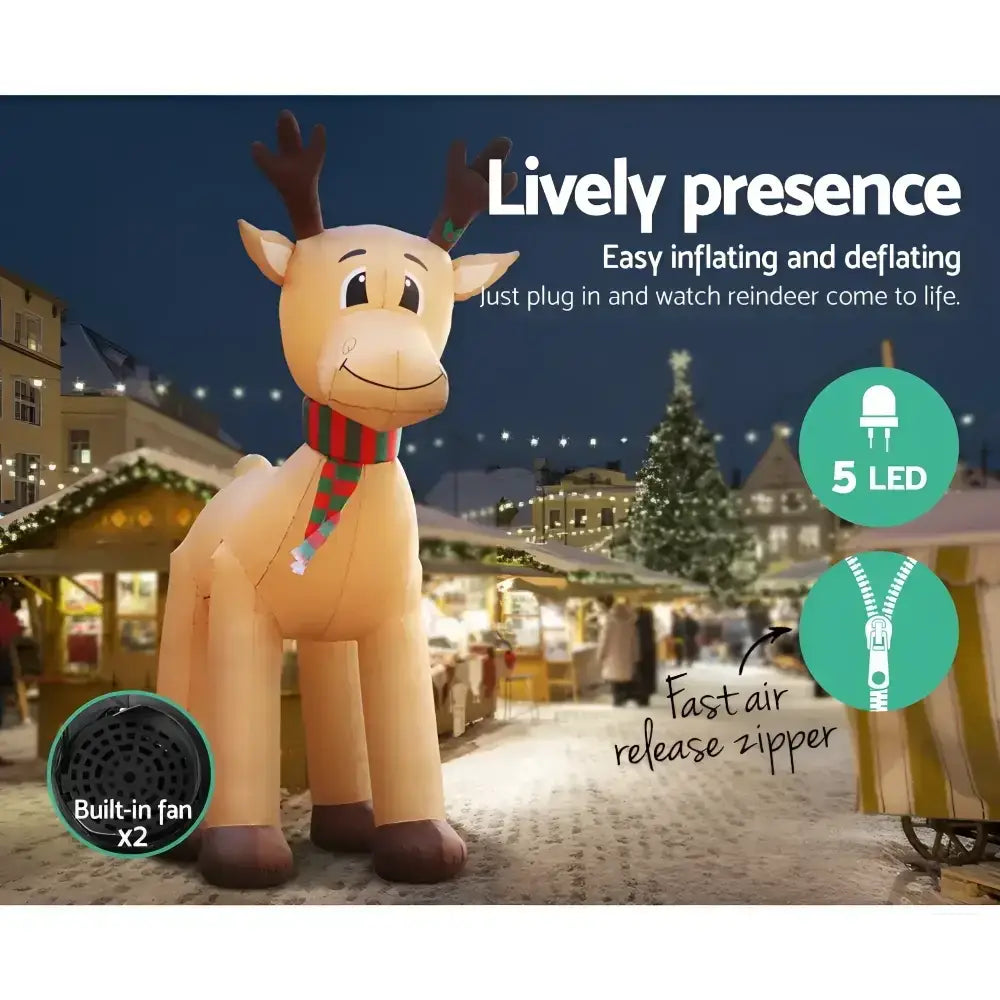 Gigantic Christmas Inflatable Reindeer Decorations