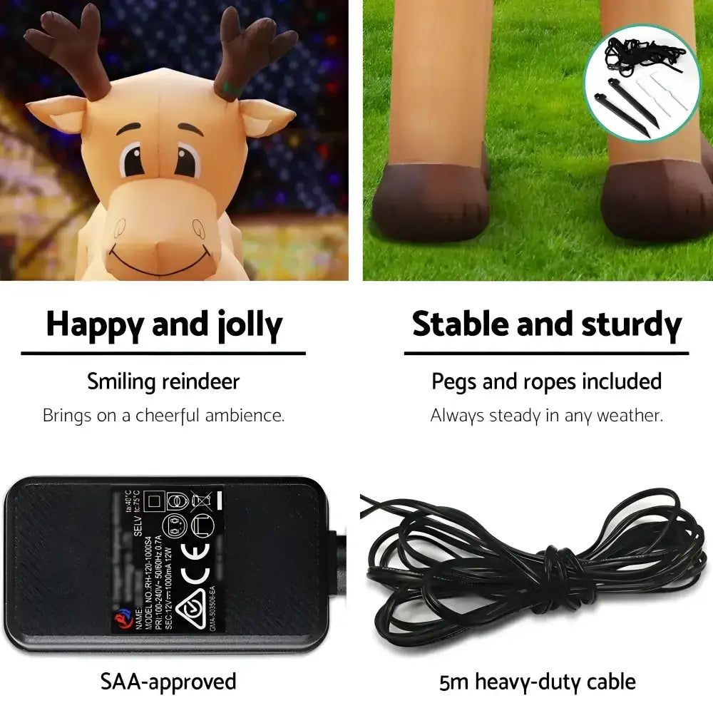 Gigantic Christmas Inflatable Reindeer Decorations