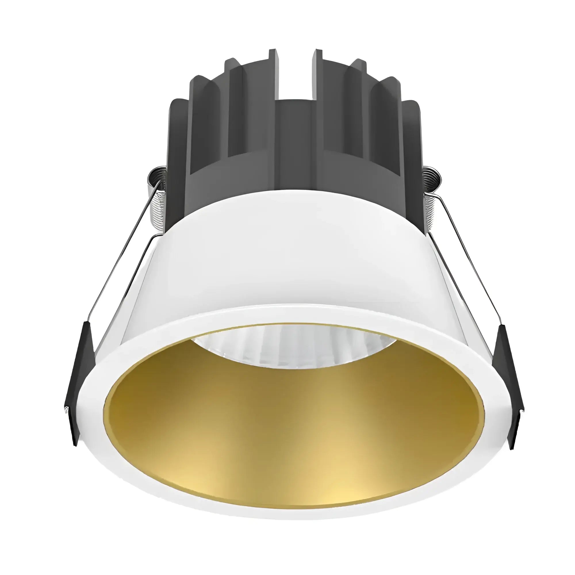 12w Dimmable Led Downlight Pressure Cast Heatsink - Gold