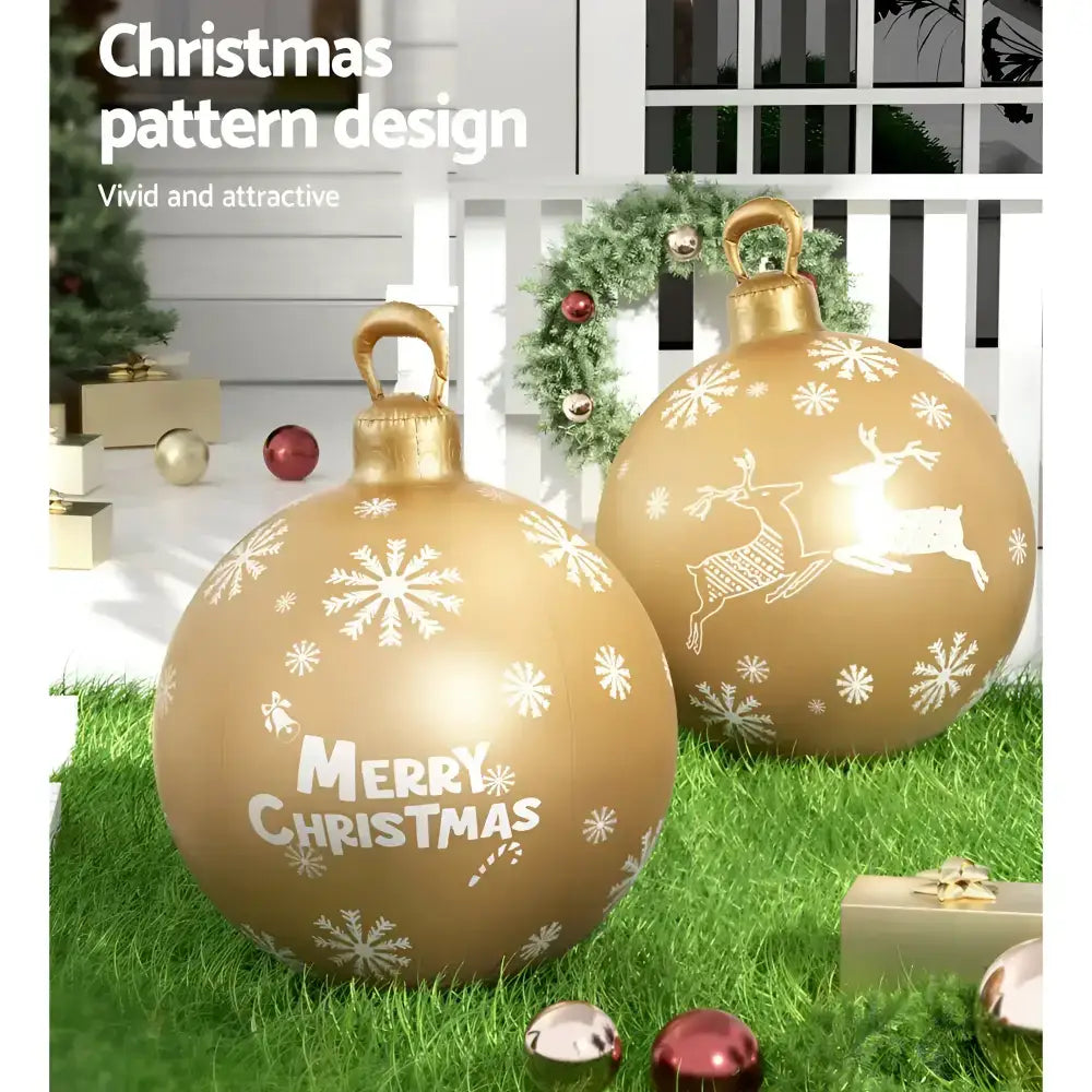 Gold 60cm Christmas Inflatable Outdoor Decoration