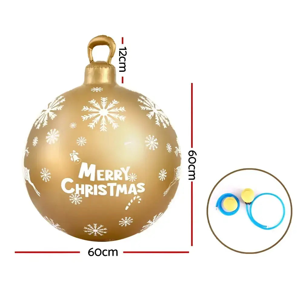 Gold 60cm Christmas Inflatable Outdoor Decoration