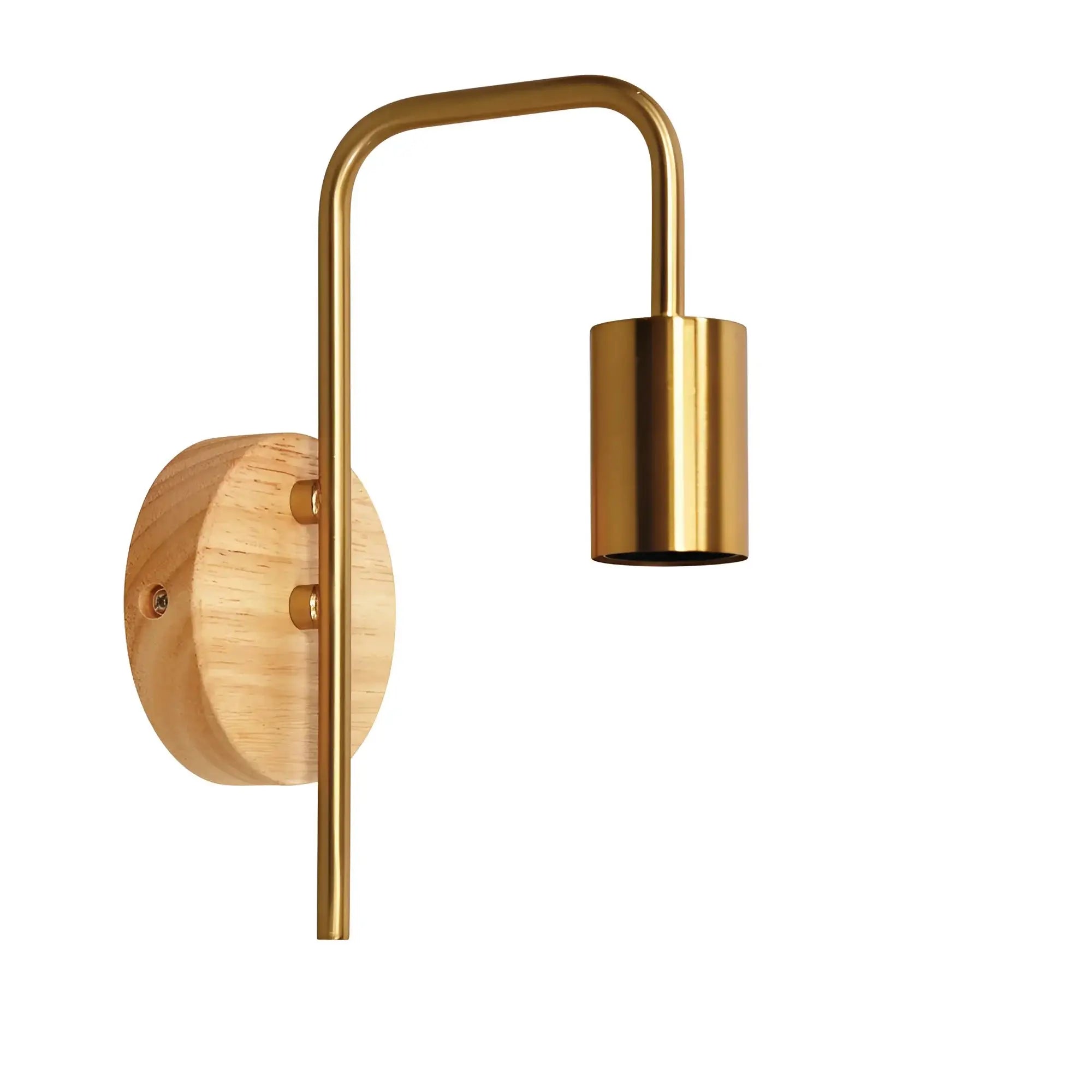 Lane Timber Wall Light Modern Timber and Metal Wall - Gold