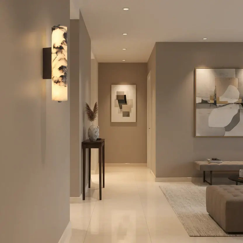 Luxury Spanish marble wall light for bedroom and hallway interiors