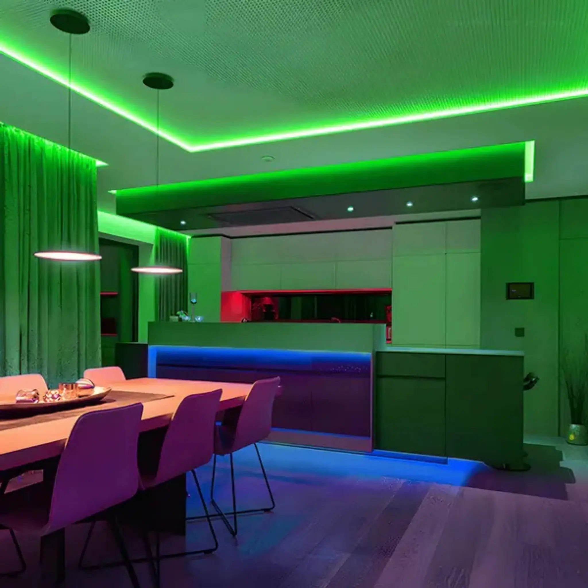 Green Colour Led Strip Lighting Kit Ultra Slim Ip20 5 Meters