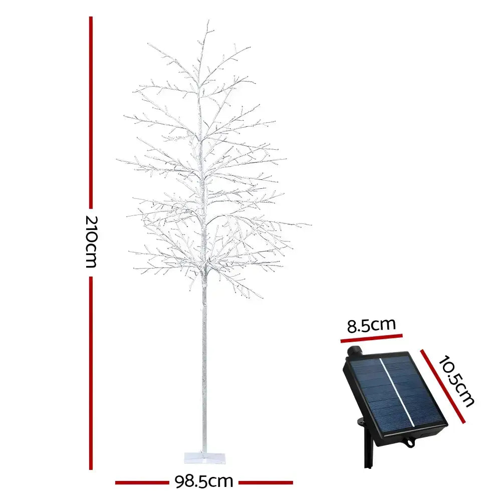 2.1m Solar Christmas Tree 480 Led Green Earth Lighting