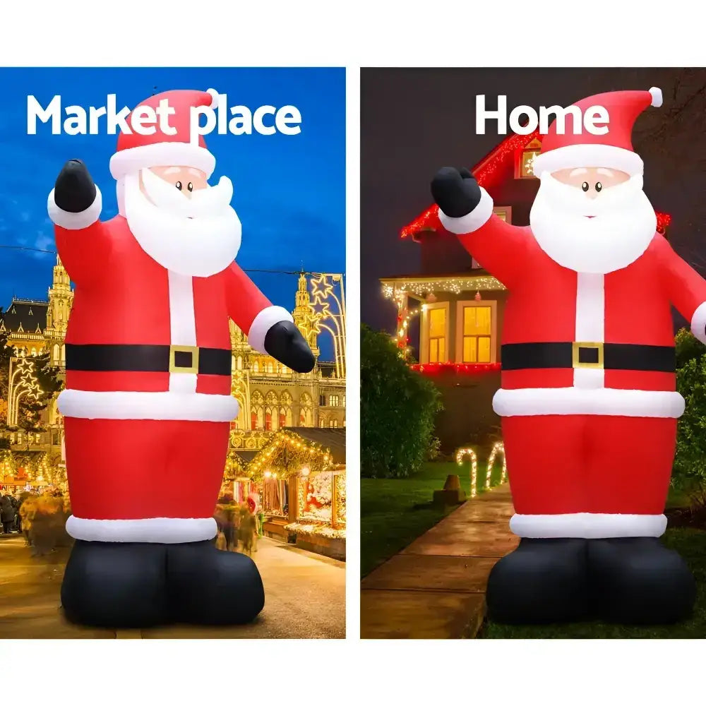 5m Gigantic Christmas Inflatable Santa Led Illuminated
