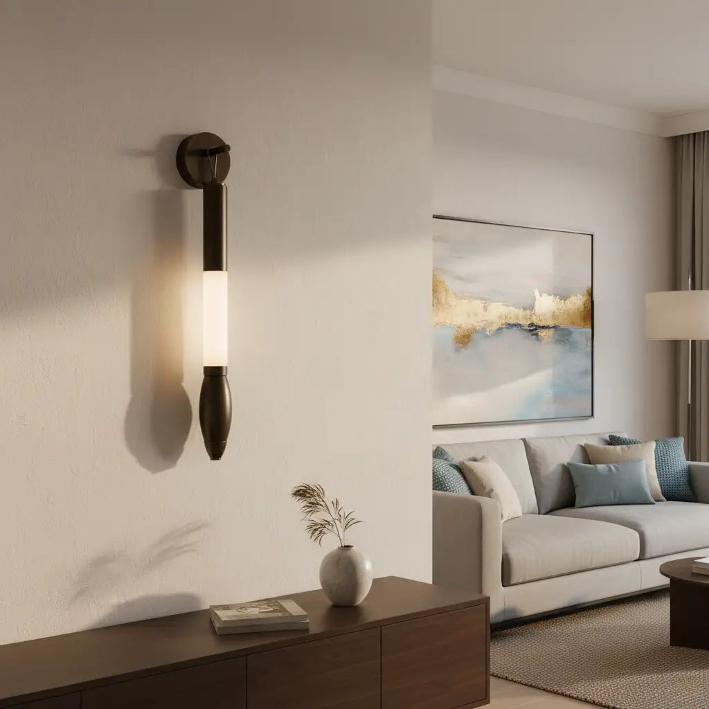 Bennett Bronze Alabaster Spanish Marble Led Wall Light