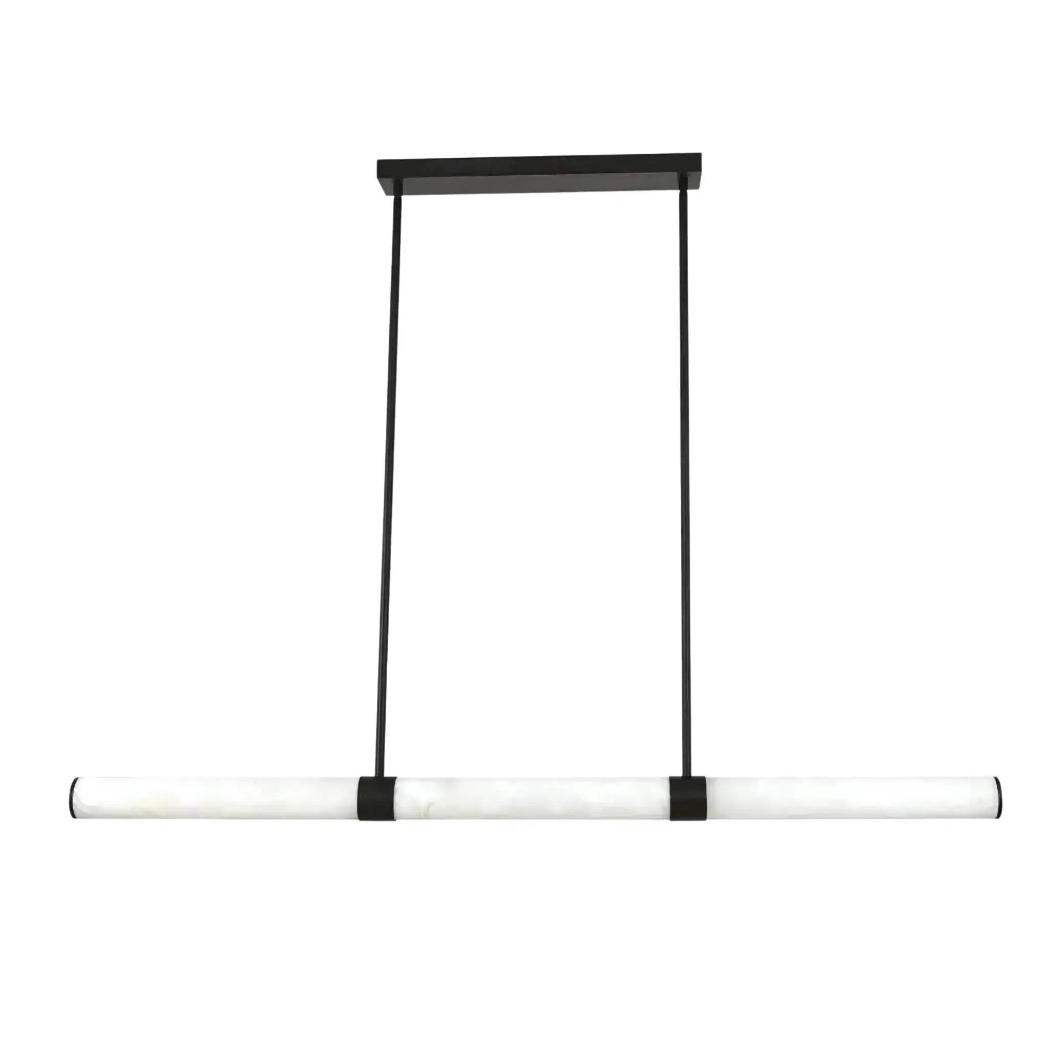 Madison Alabaster Style Spanish Marble Pendant Light - Black / Non Dimmable